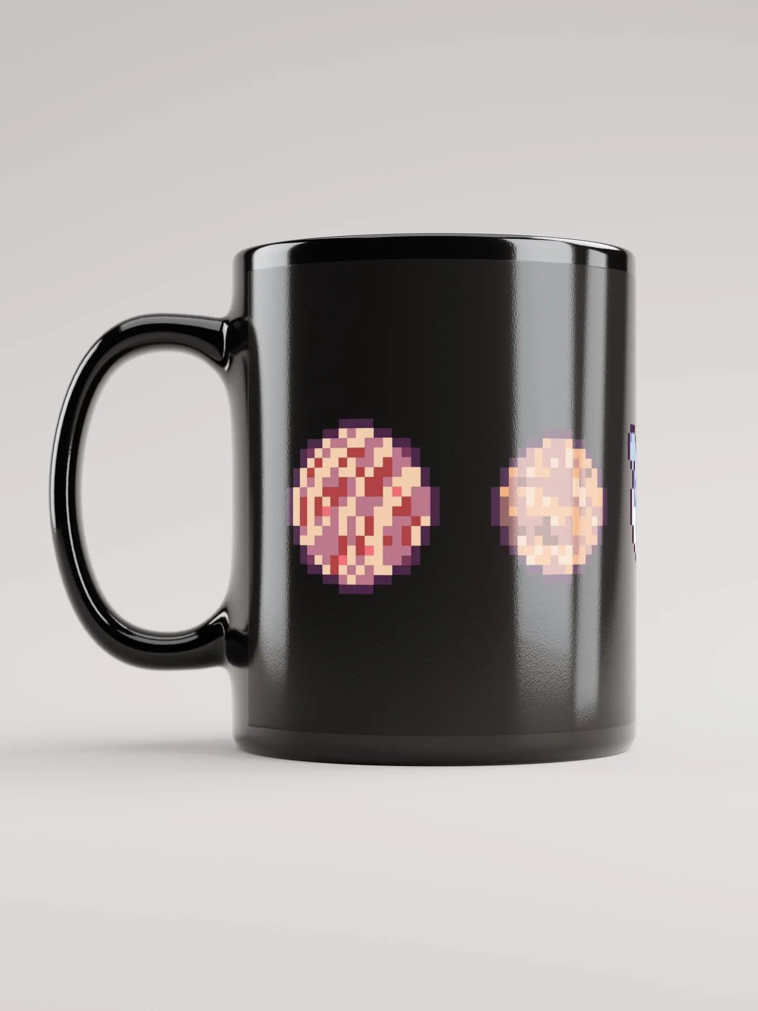 Pixel Planets Black Mug product image (6)