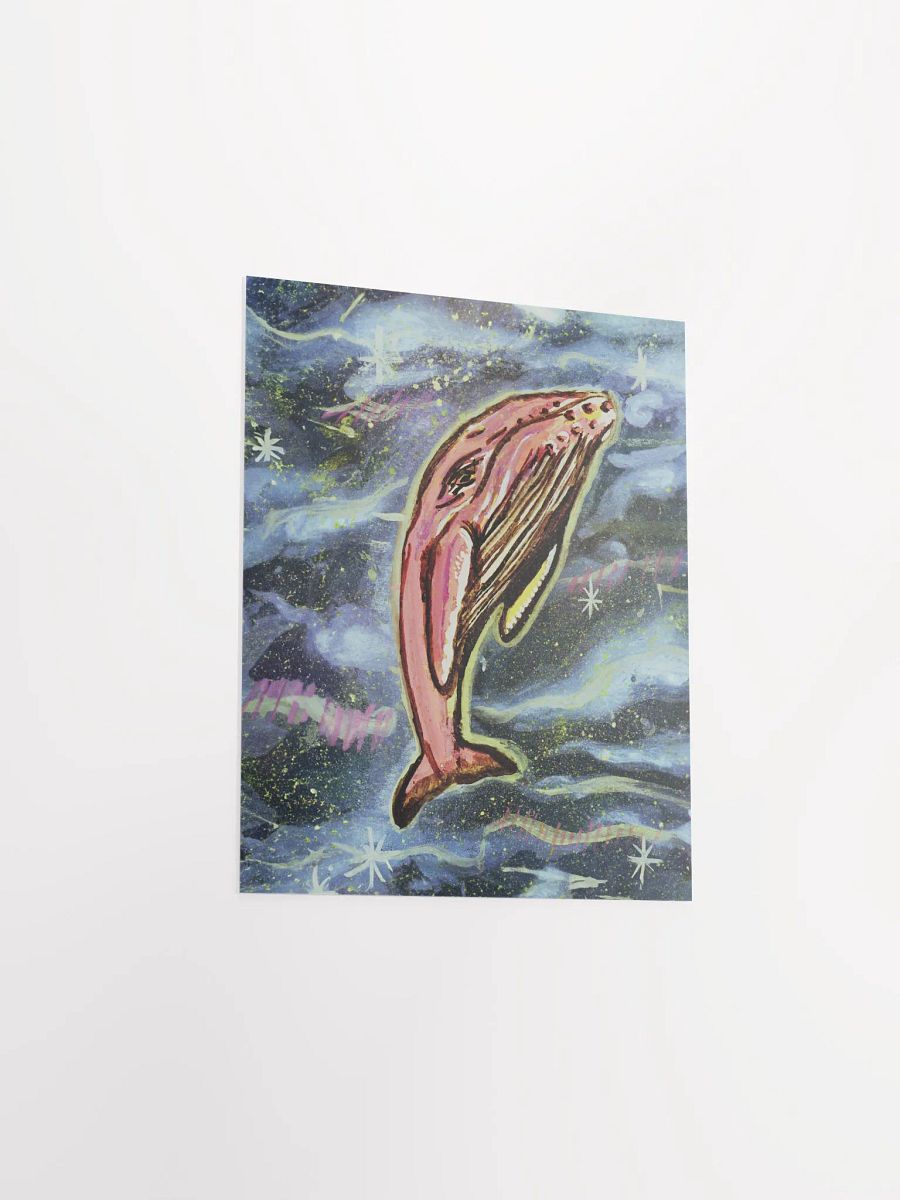 Humpback Whale IN SPACE! - Gouache Art Print (PRINT ONLY) product image (4)