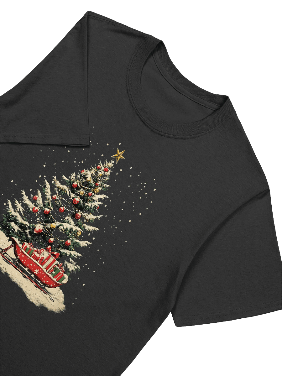 Vintage Christmas Sled Ride Nostalgic Holiday Unisex T-Shirt product image (5)