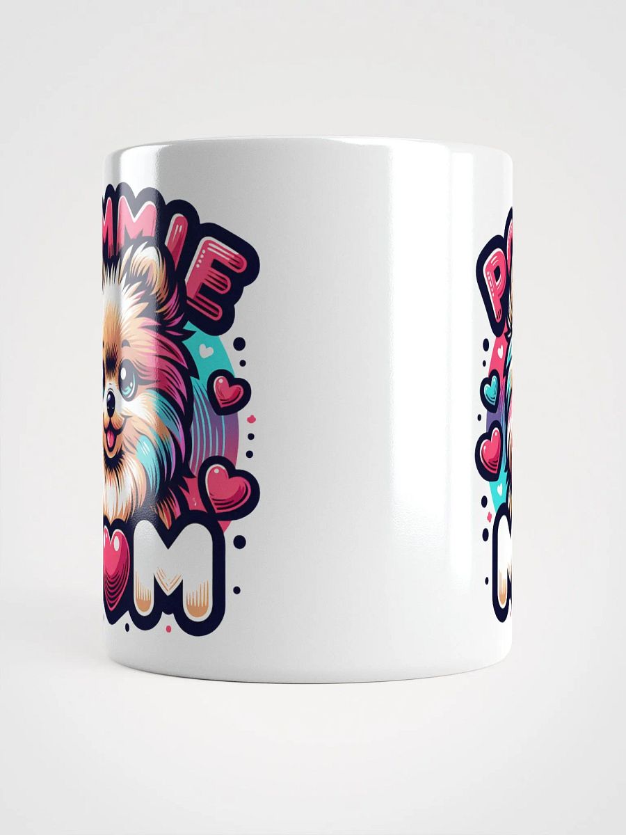 Pommie Mom Ceramic Mug Design with Colorful Pomeranian and Hearts product image (5)