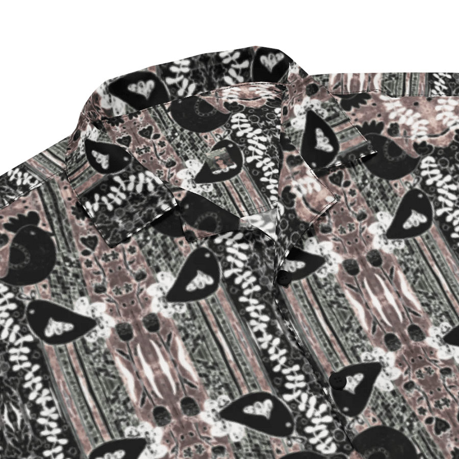 Abstract Floral Birds Unisex Hawaiian Shirt product image (6)