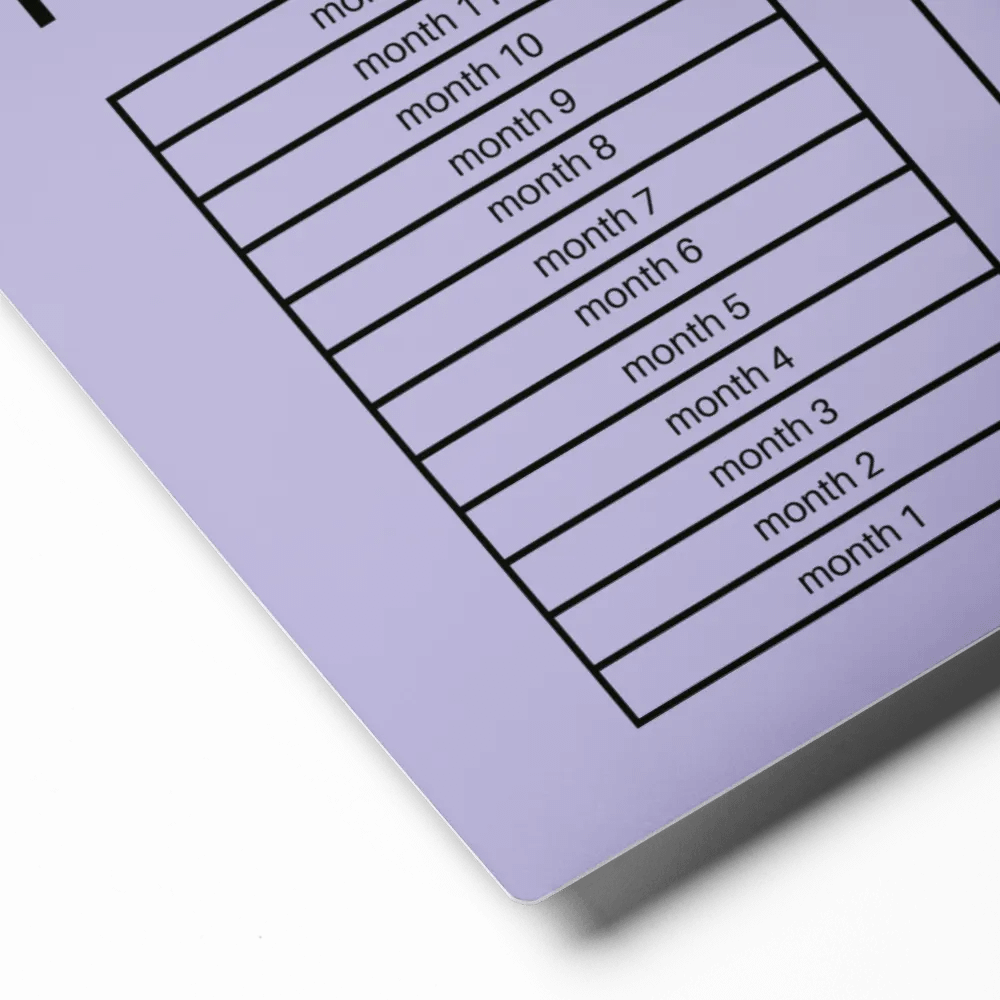 ANNUAL RENT TRACKER (black design 6) product image (2)