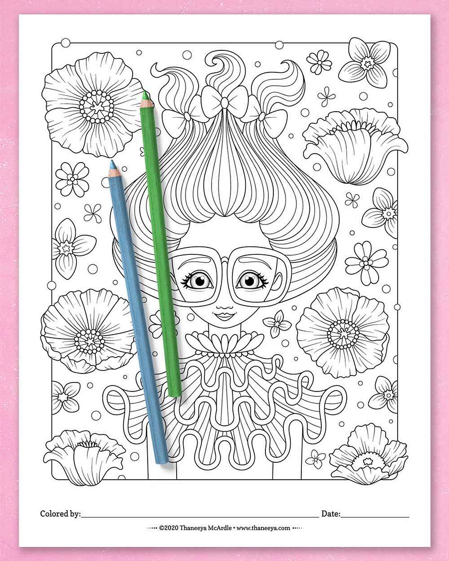 Enchanted Faces Coloring Pages product image (3)