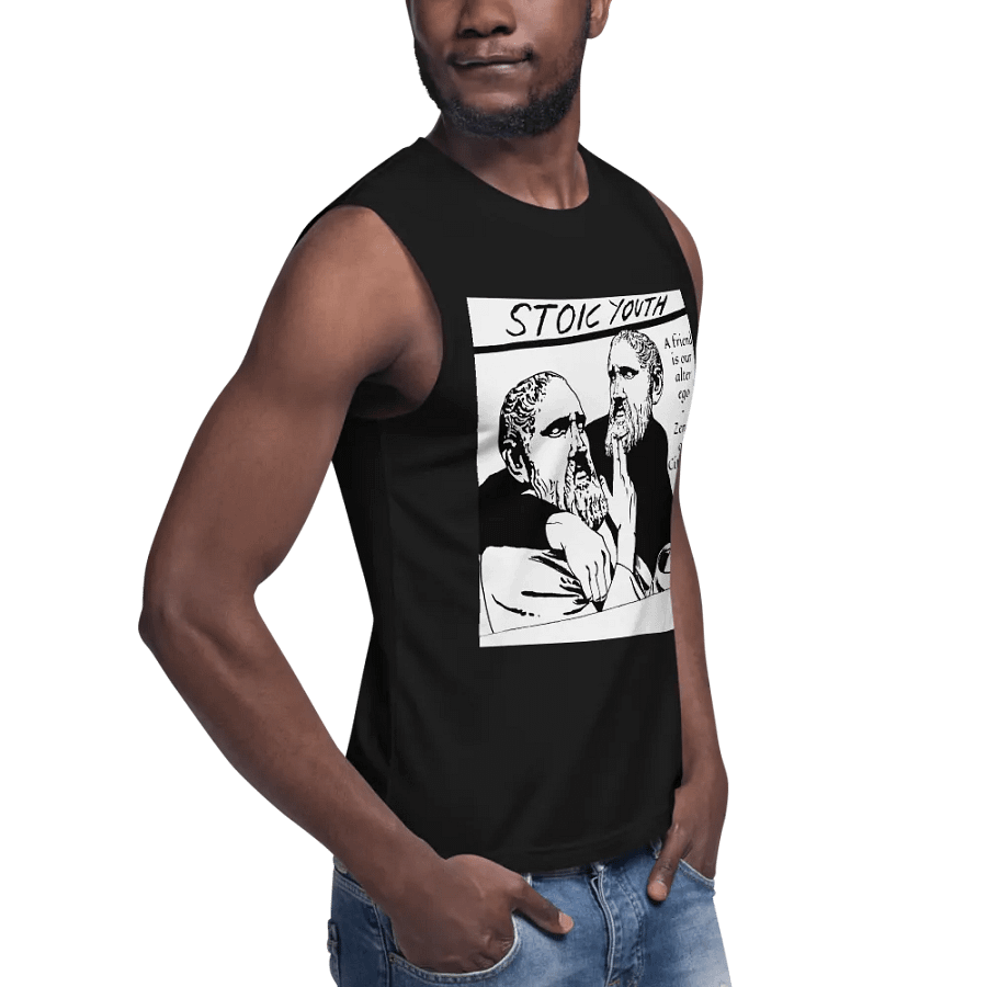Stoic Youth Zeno of Citium quote Bella+Canvas Muscle Tank product image (3)