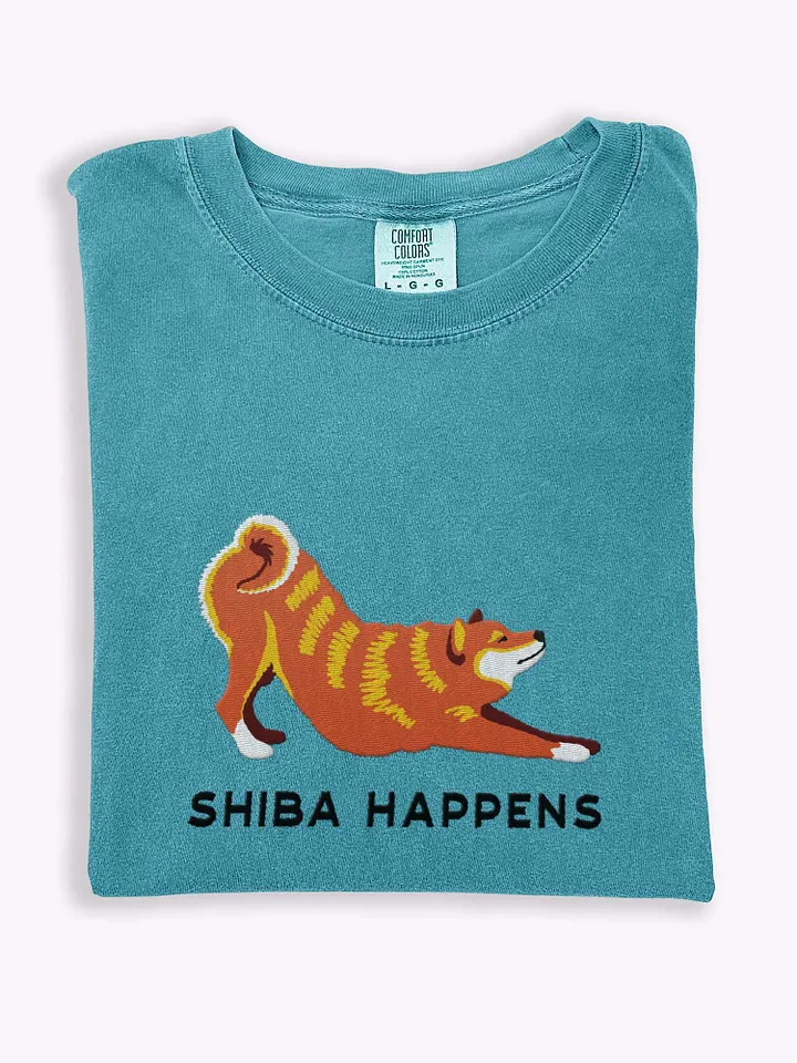 Shiba Happens T-Shirt(Embroidered) of a Shiba Inu product image (1)