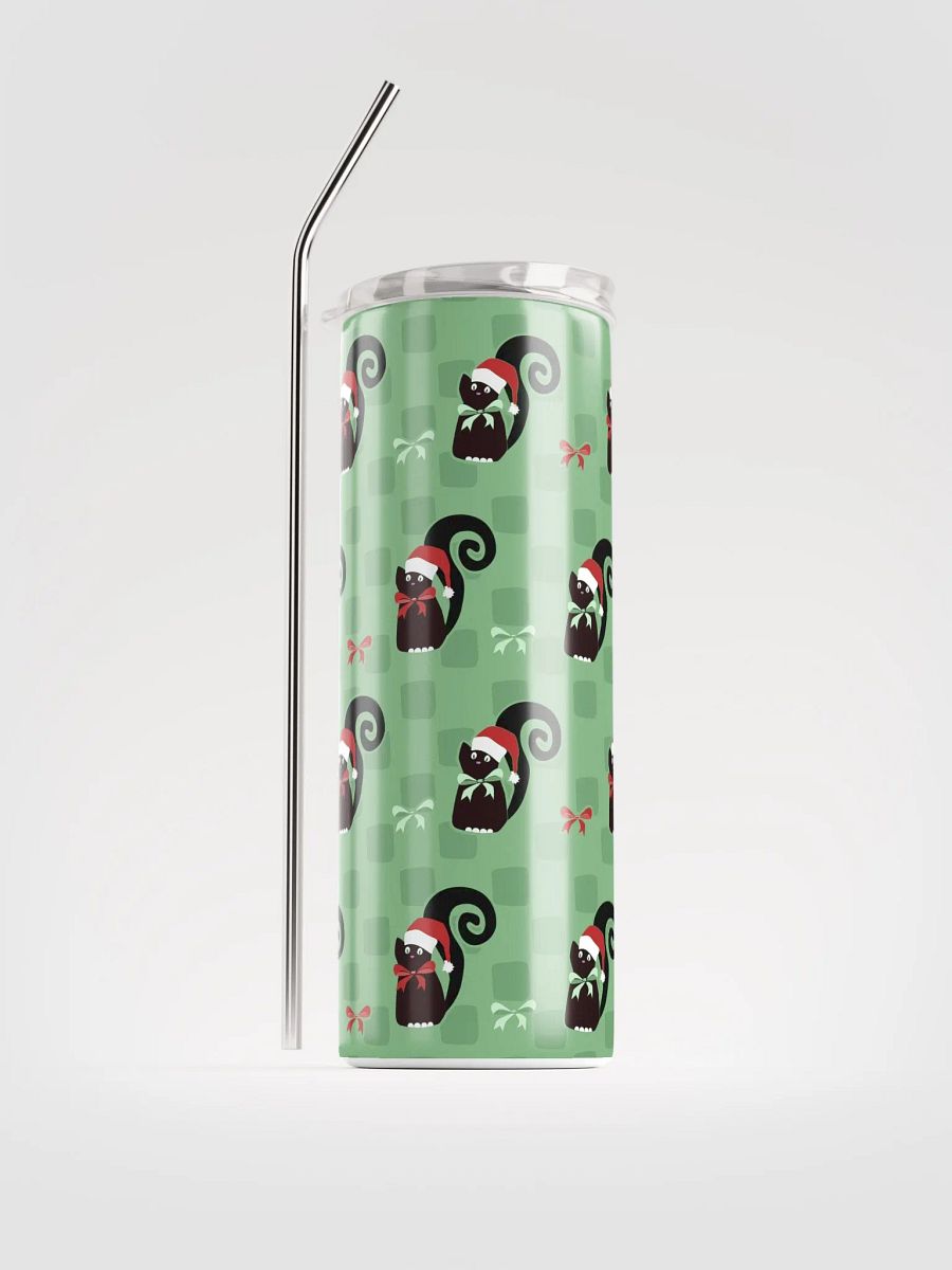 Christmas Kitties in a Row 20 oz Stainless Steel Tumbler – Green product image (8)
