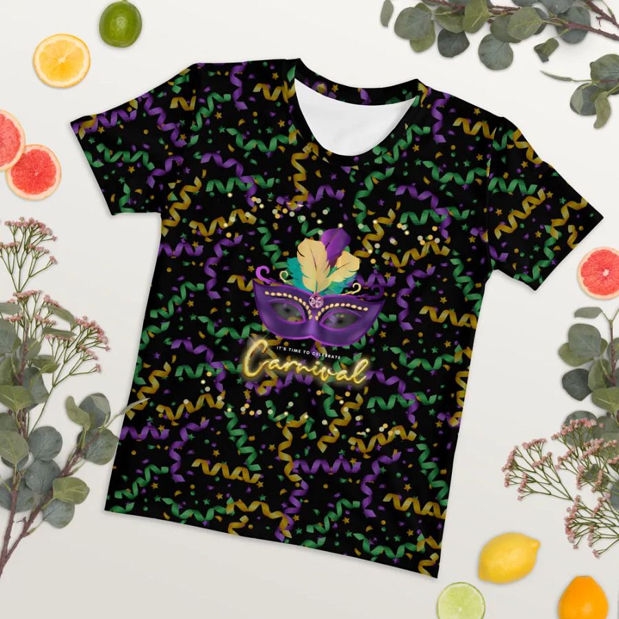 Mardi Gra All Over Print T-shirt product image (6)