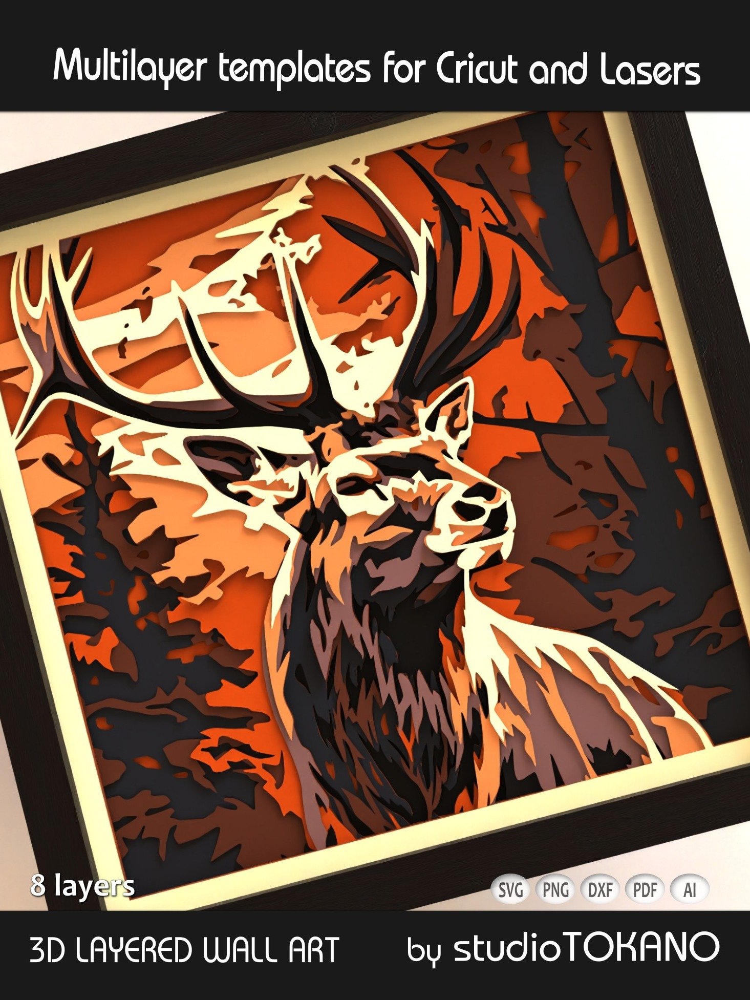 Deer Multi layered Shadowbox product image (6)