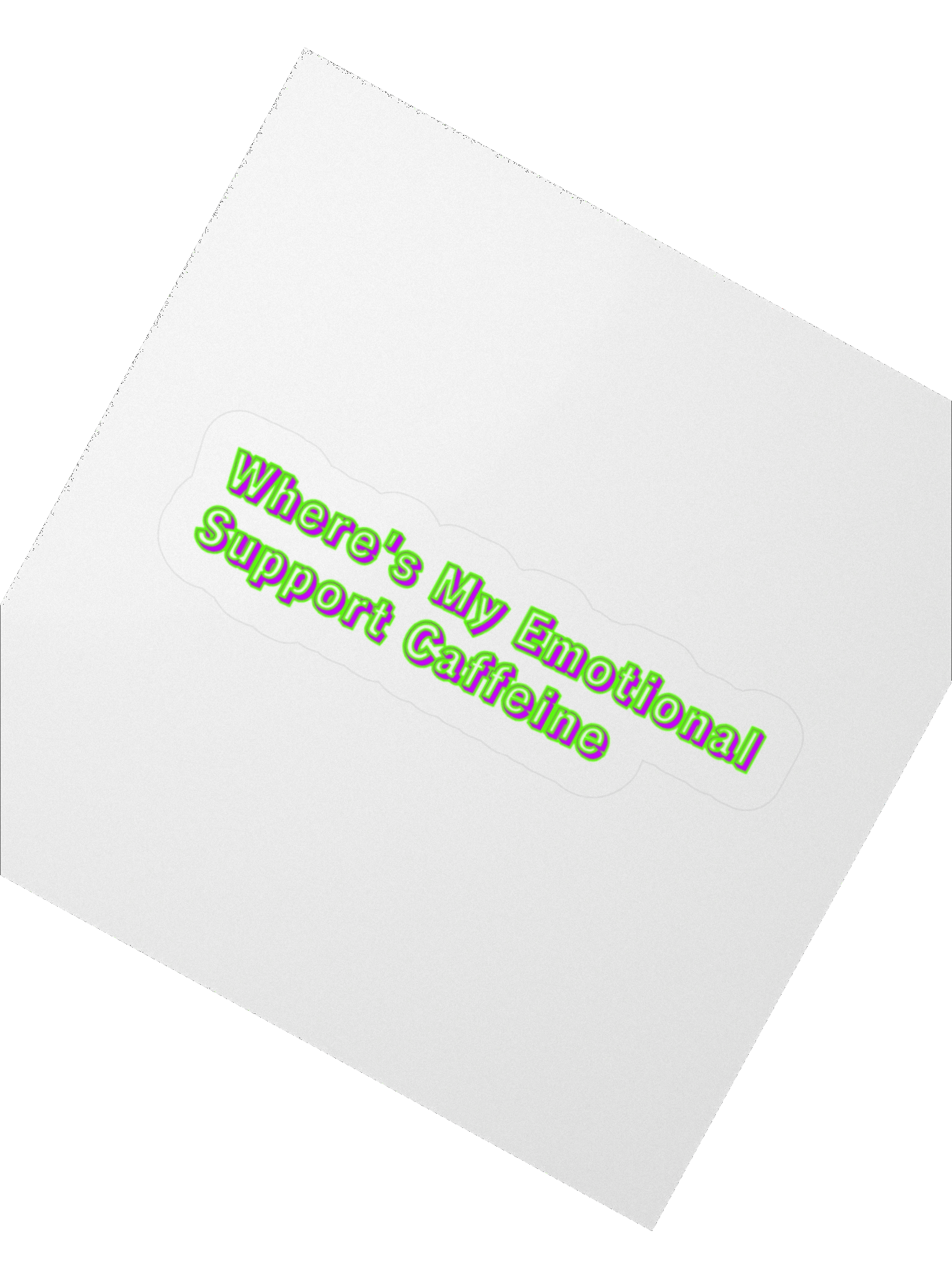 Where's My Emotional Support Caffeine Sticker product image (2)
