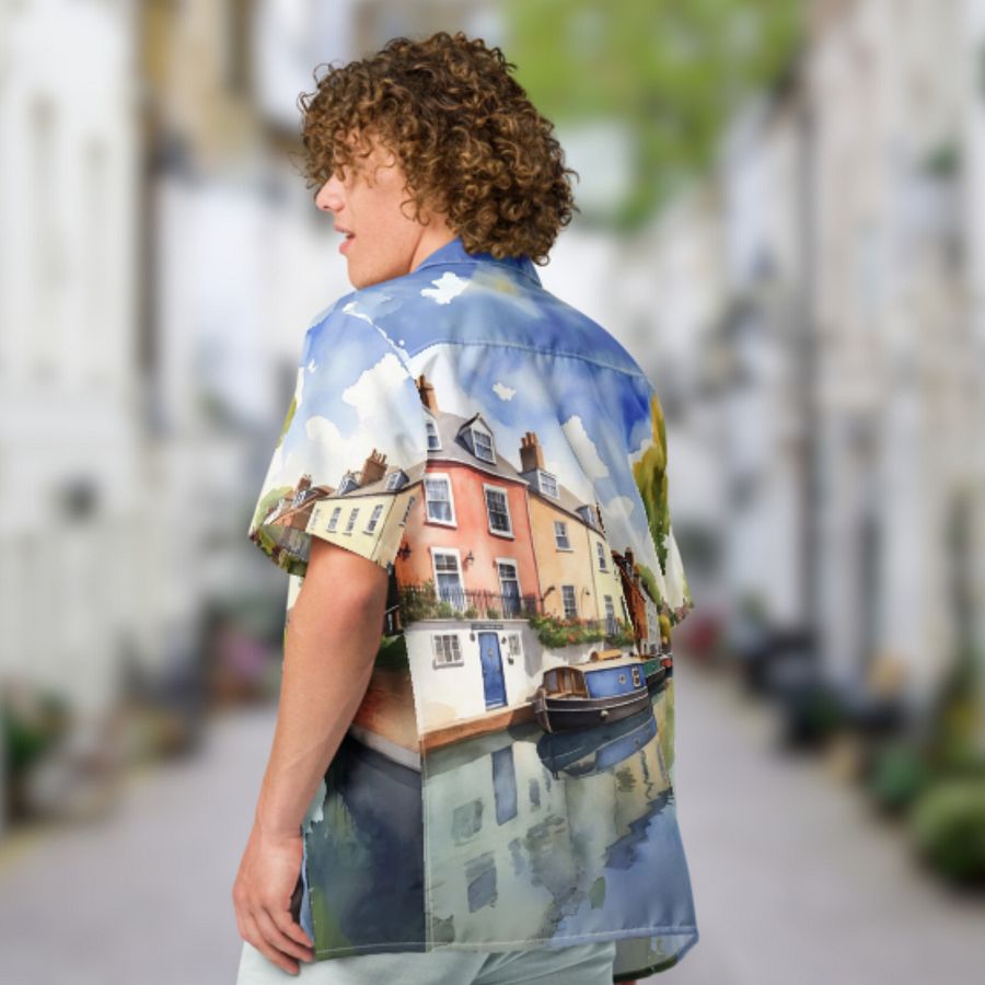 Little Italy - England - All Over Print - Watercolor - Hawaiian Shirt product image (4)