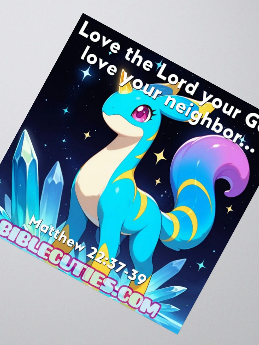 Bible Cuties Luna - Love the lord your God love your neighbor Sticker product image (3)
