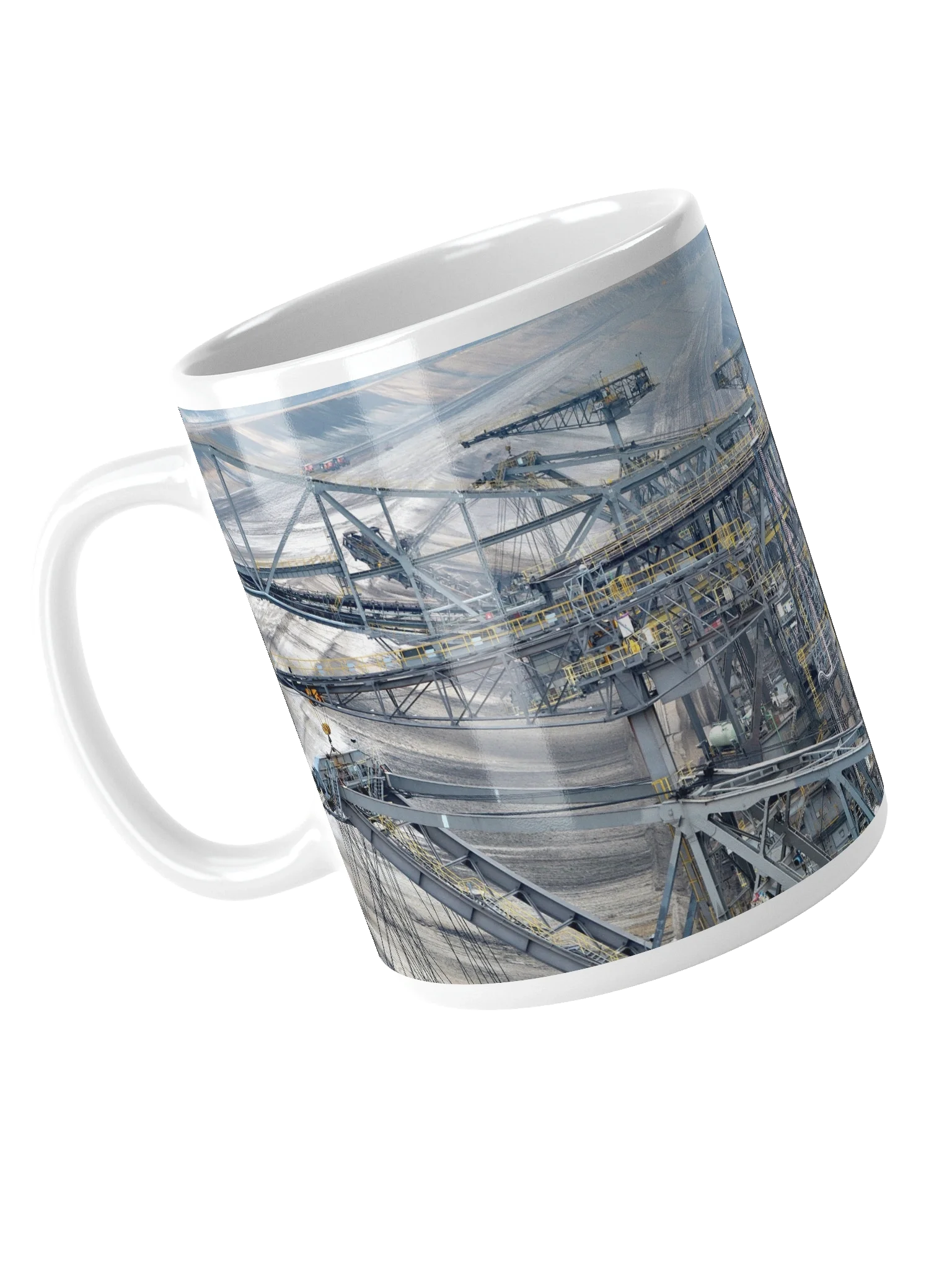 Keramiktasse weiß - Braunkohle Förderbrücke product image (7)
