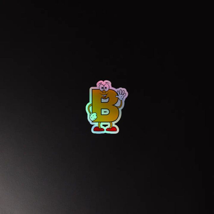 B Holographic Cartoon Character Sticker product image (4)