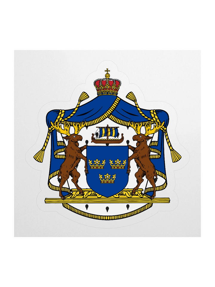 Swedish Royal Arms Kiss Cut Sticker product image (1)