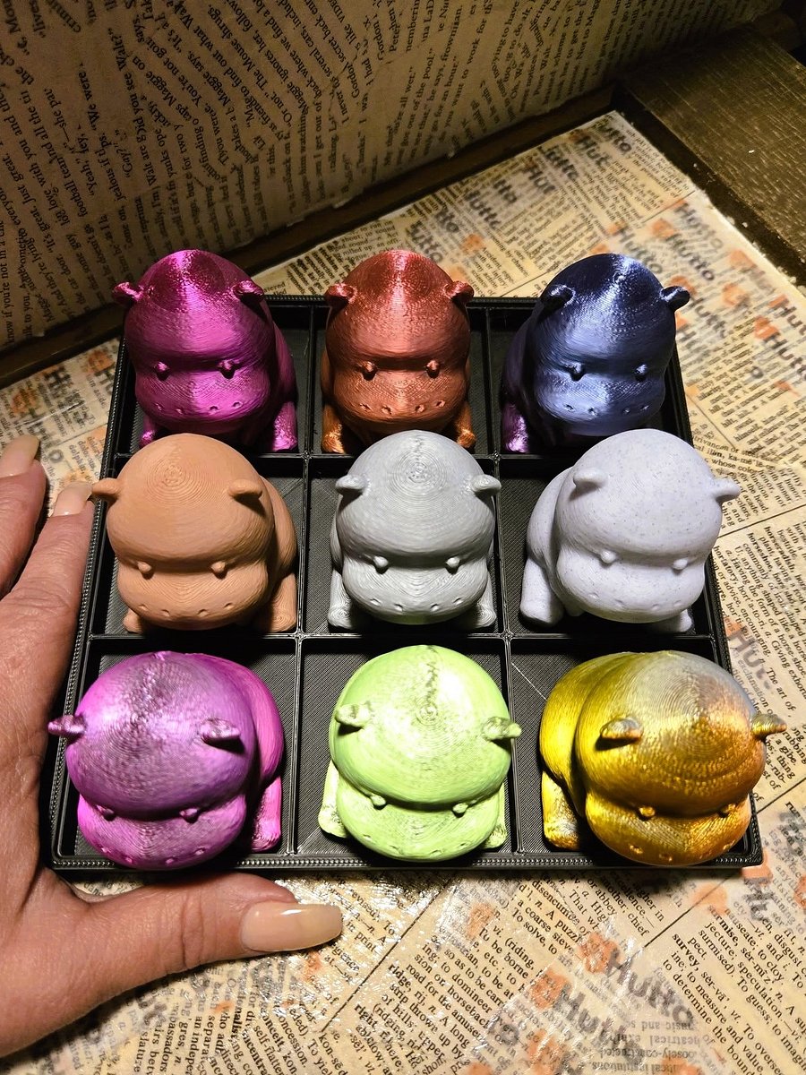 Large Hippo Tic Tac Toe Game - 3D Printed product image (3)