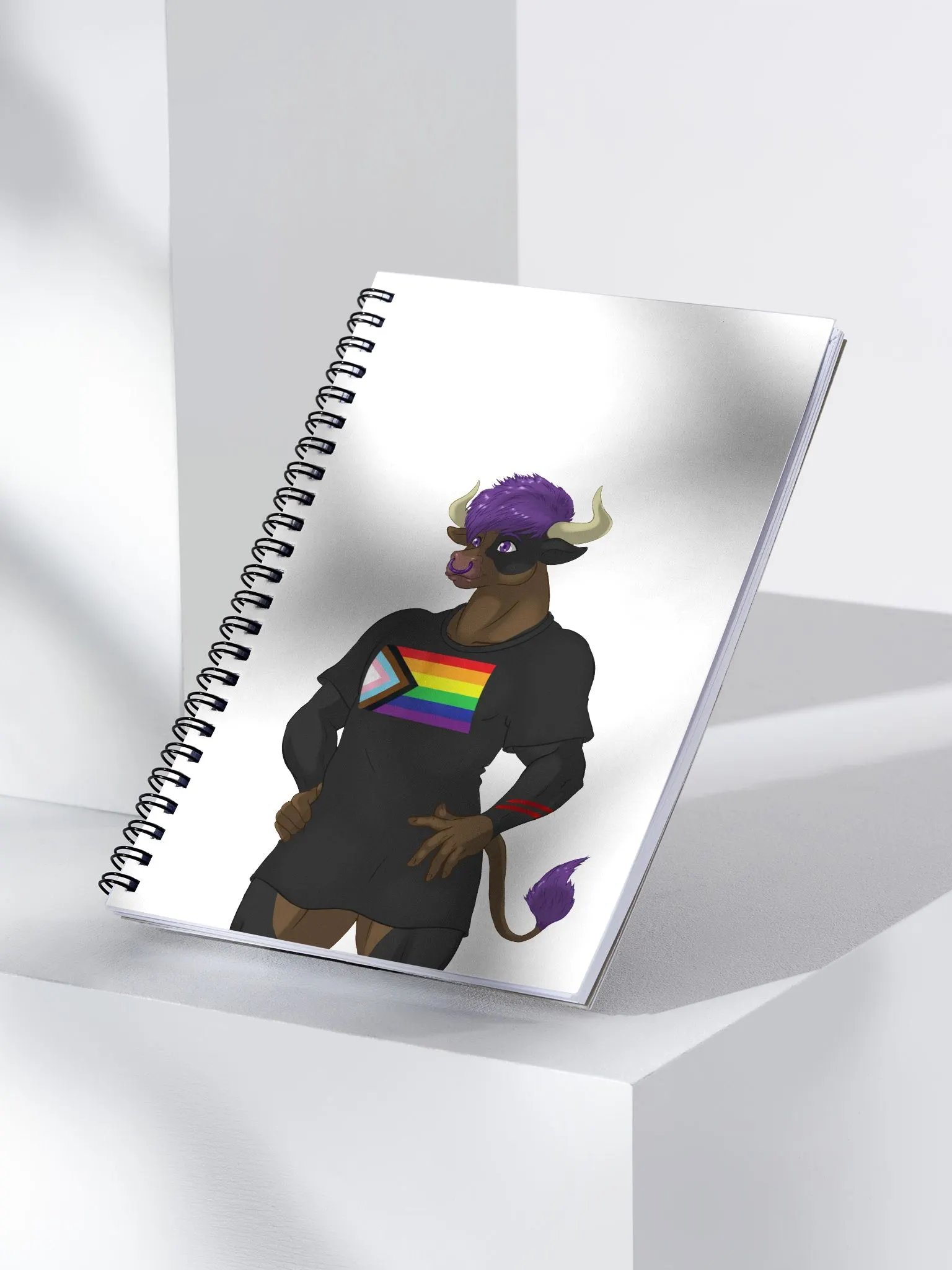 "Pride Flag Shirt Yuuma" Spiral Notebook product image (3)