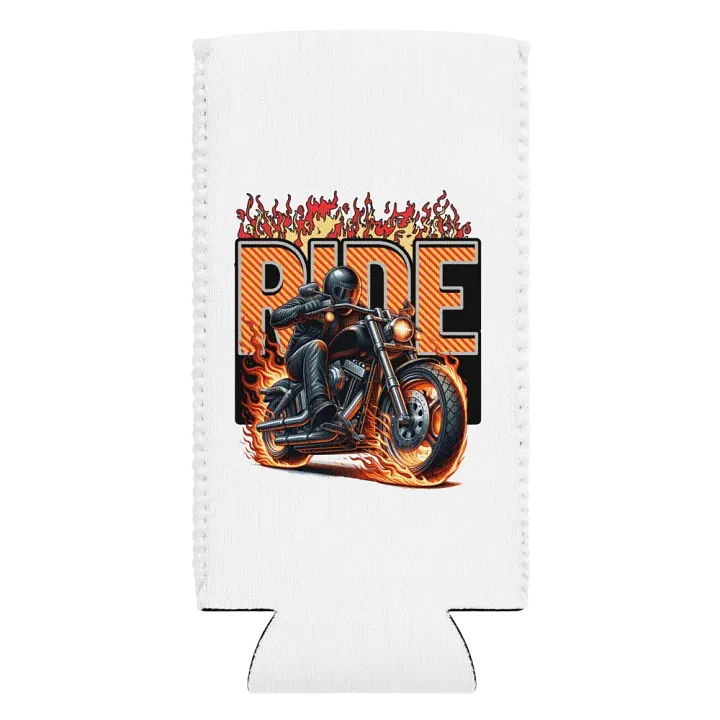 Ride Motorcycle Flaming Can Cooler product image (2)
