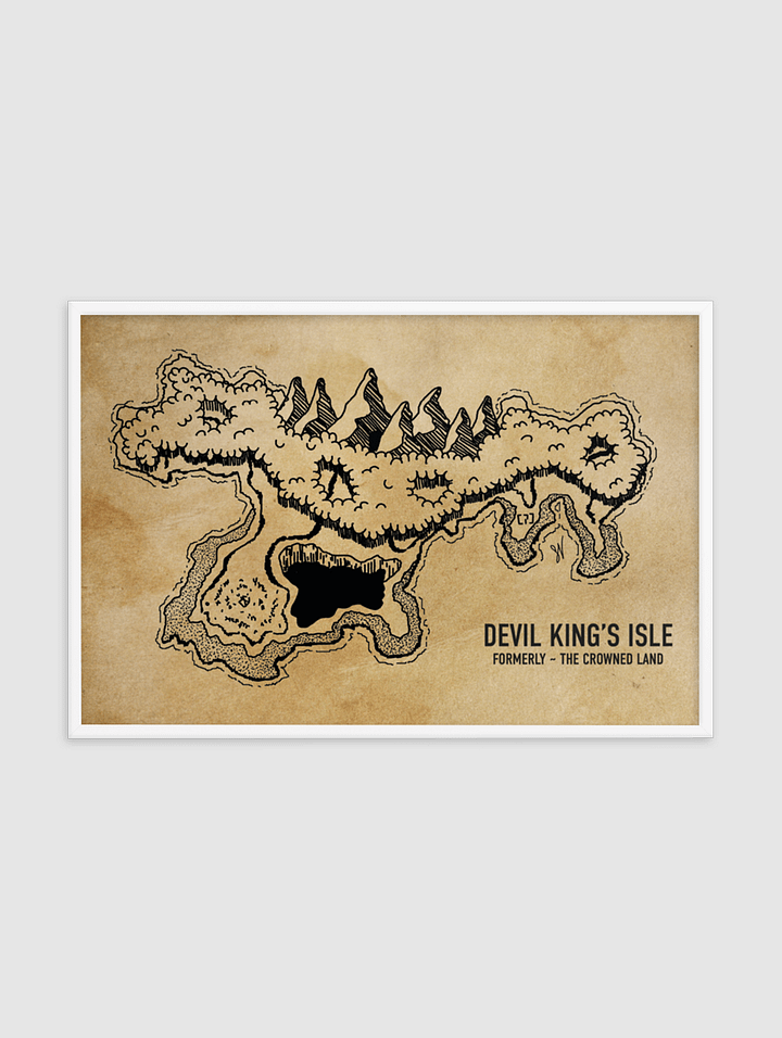 Devil King's Isle High Quality Framed Matte Poster (White Frame) product image (1)