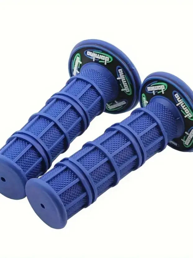 DIRT BIKE GRIPS WITH DOUNUTS (BLUE) product image (1)