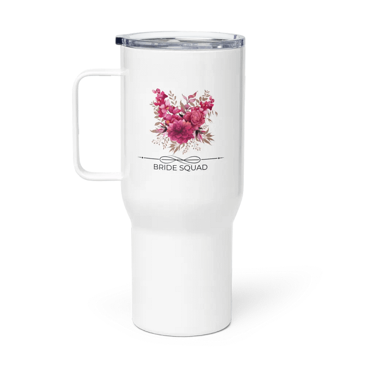 Bride Squad 001 Pink Bouquet Floral Elegance Travel Mug product image (1)