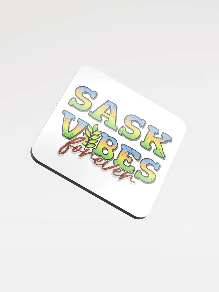 Sask Vibes Forever Cork Coaster product image (2)