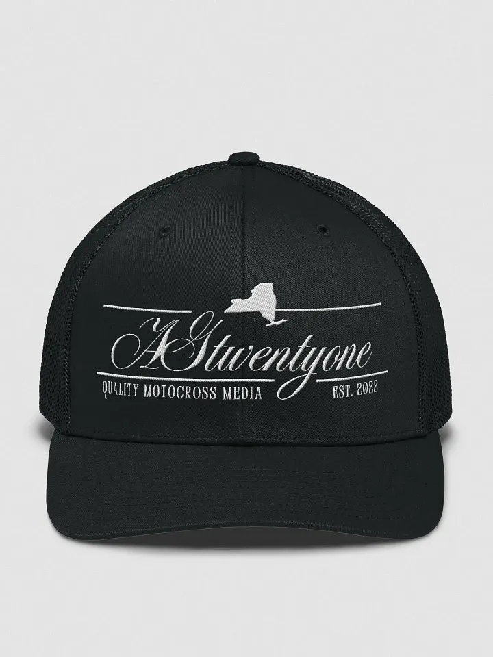 AG21 Script Trucker Hat (White) product image (1)
