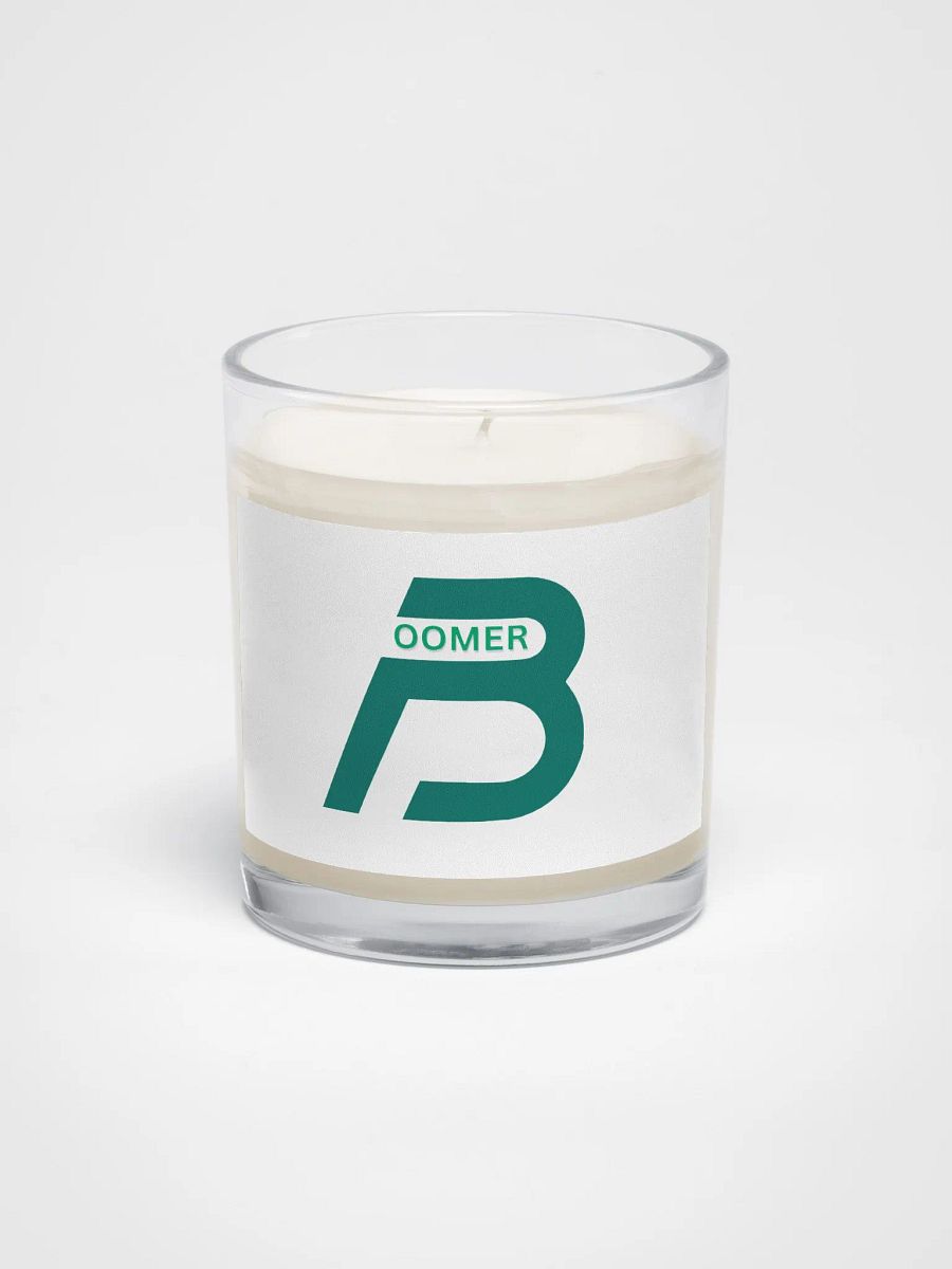 Boomer Soy Wax Candle- dark green logo product image (1)