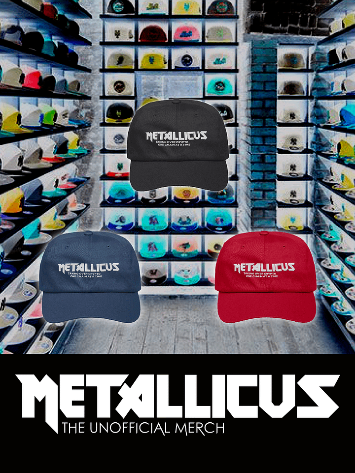 THE UNOFFICIAL METALLICUS DAD HAT [BLACK / CRANBERRY / NAVY)] product image (1)