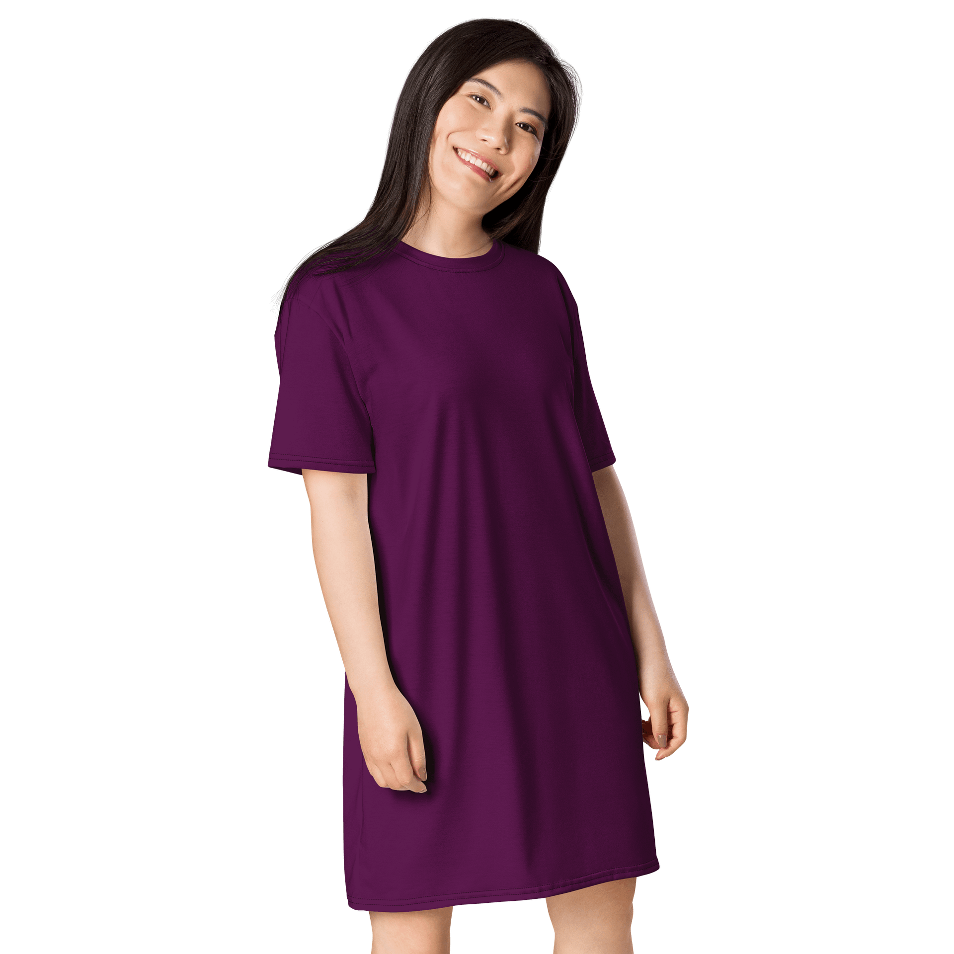 Oversized T-Shirt Dress - Luxurious Tyrian Purple, Sizes 2XS-6XL product image (4)