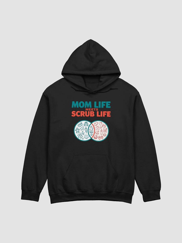 Mom Life Meets Scrub Life Venn Diagram Hoodie product image (9)