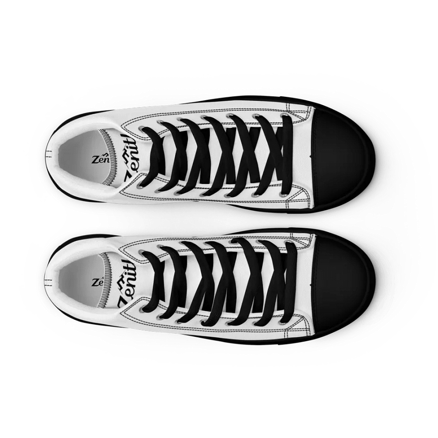 White Zenith Emblem Men's High Top Canvas Shoes product image (4)