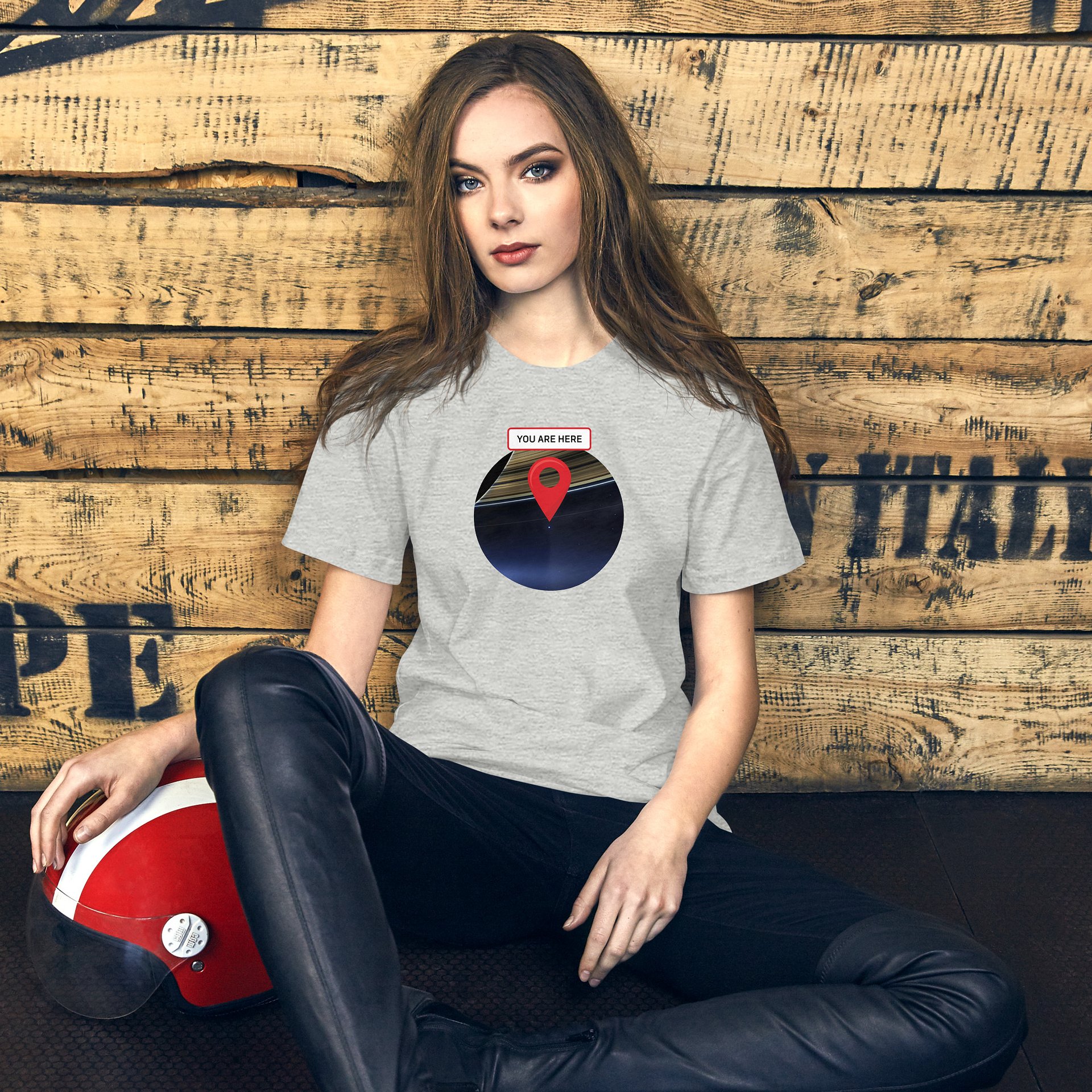 You are here: Pale Blue Dot, NASA Cassini, Saturn — Short-Sleeve Unisex T-Shirt, Space T-Shirt product image (2)