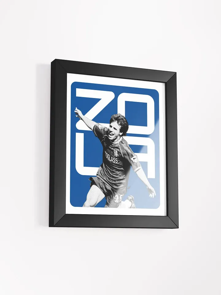 Gianfranco Zola BW Chelsea Name Art Framed Print product image (2)