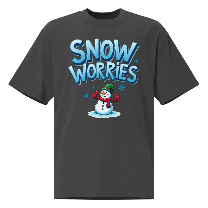 Snow Worries Oversized Faded T-Shirt product image (1)