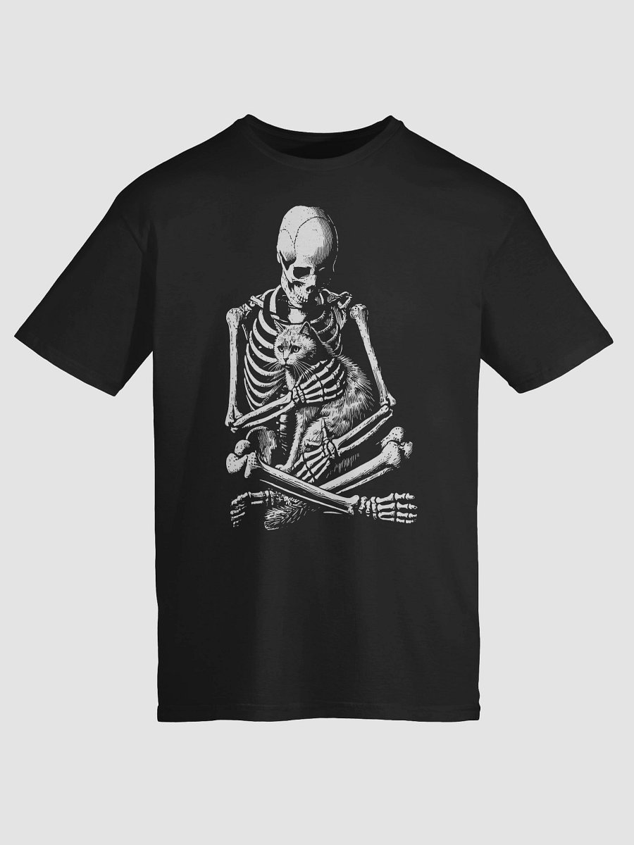 Skeleton Hugging Cat Gothic Tee (03) product image (43)