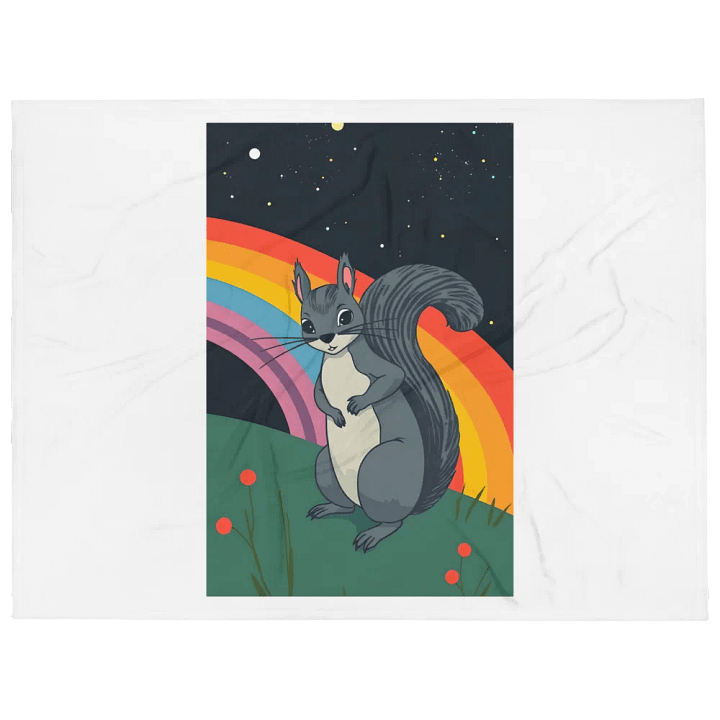 Starry Night Squirrel Throw Blanket product image (1)