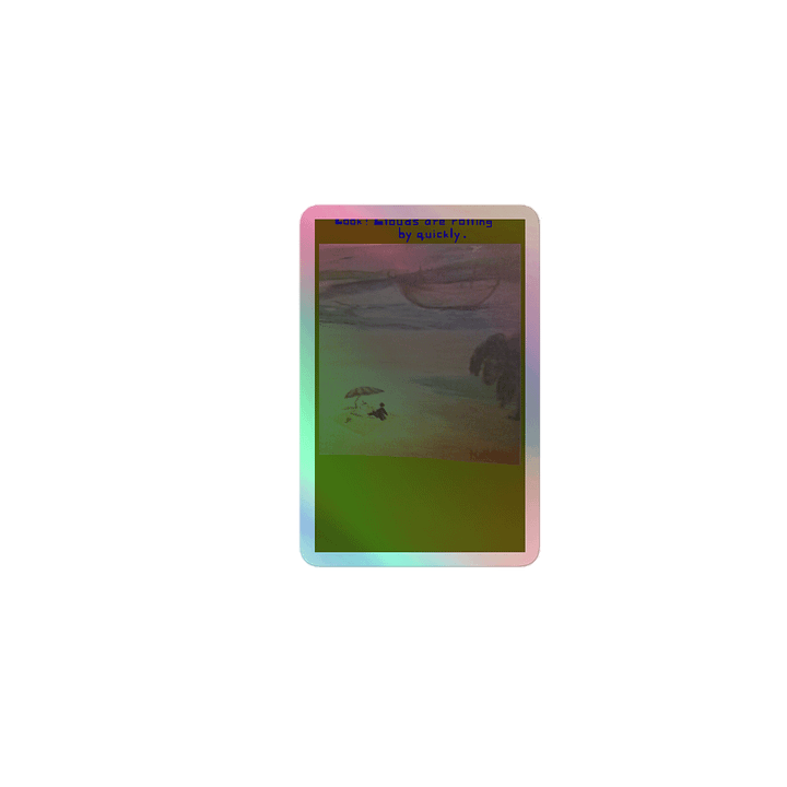 Rolling Clouds Holographic Sticker Sheet product image (1)