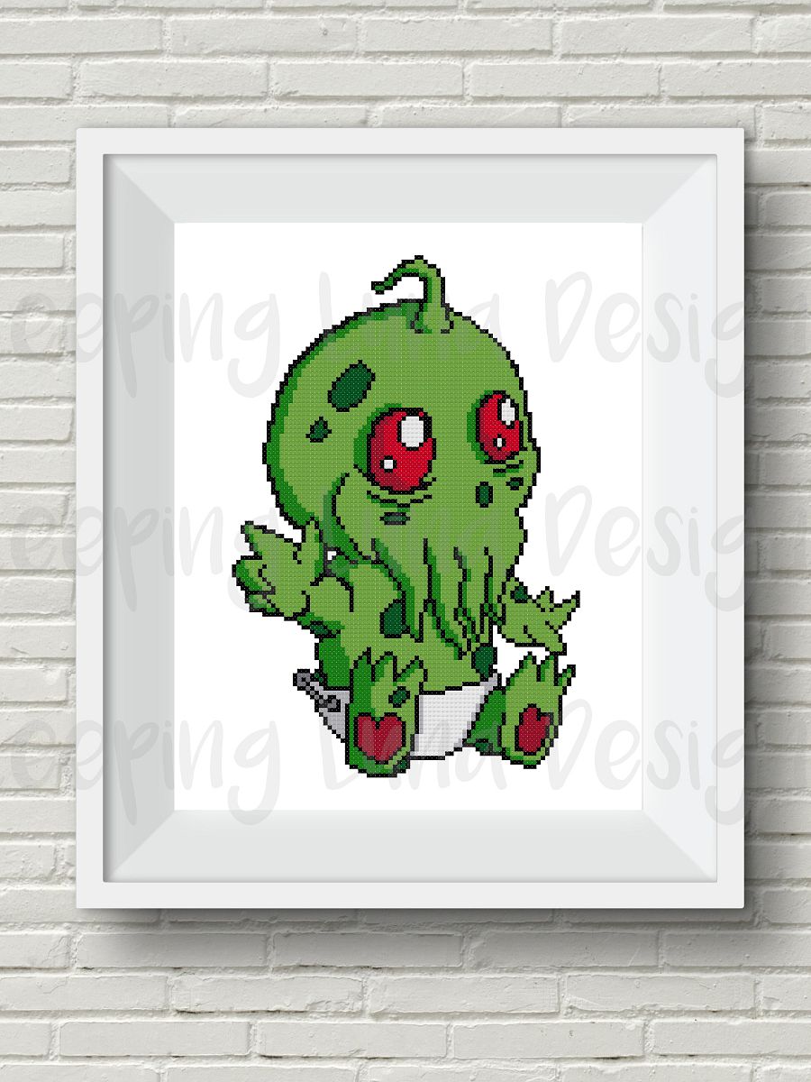 Baby Cthulhu - Cross Stitch Pattern product image (2)