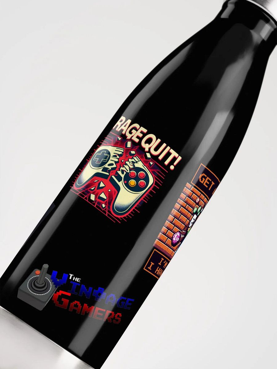Gamer's Faux Sticker Stainless Steel Water Bottle product image (5)