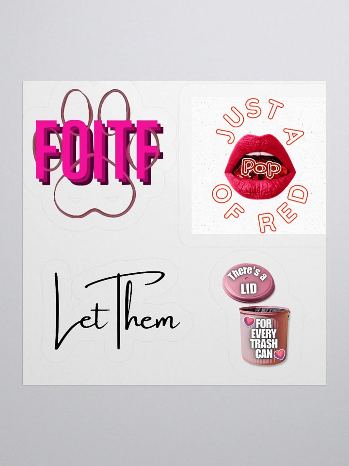 Let Them/FOITF/Red/Lid Sticker Sheet product image (2)