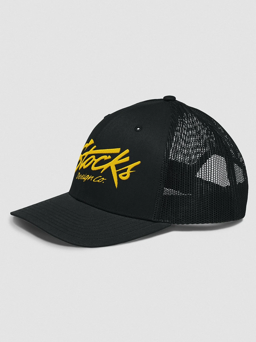 Stocks Design Co Gold Embroidered Trucker Hat product image (2)