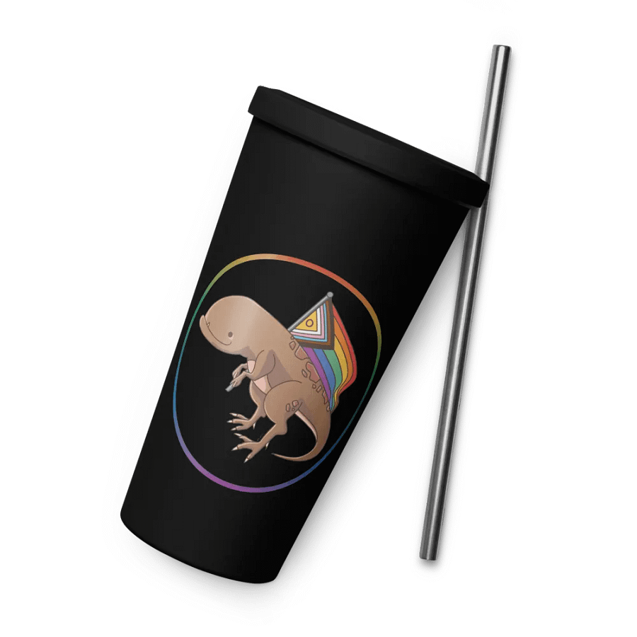 Pride Friend Tumbler w/Straw (Black) product image (6)