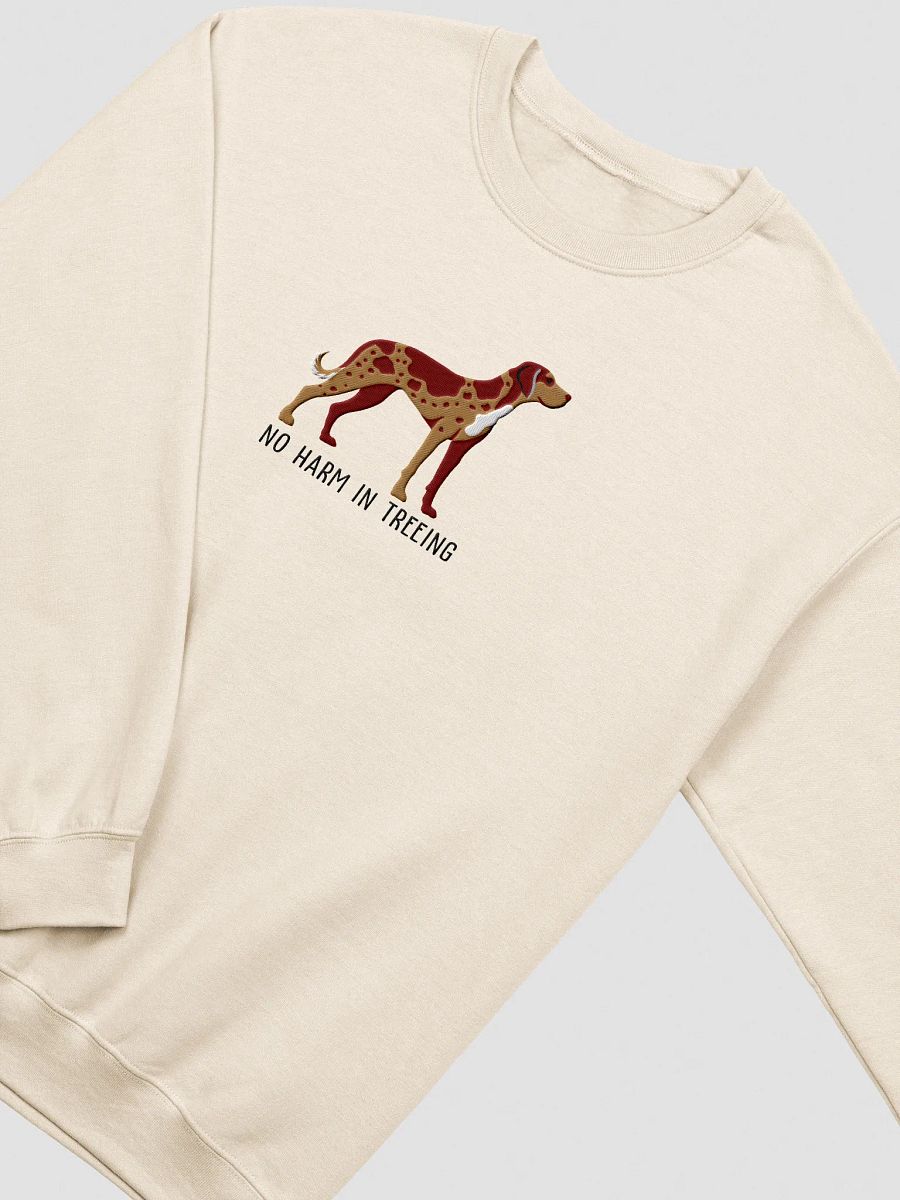 No Harm in Treeing Sweatshirt (Embroidered) of a Catahoula Leopard Dog(Red Leopard) product image (15)