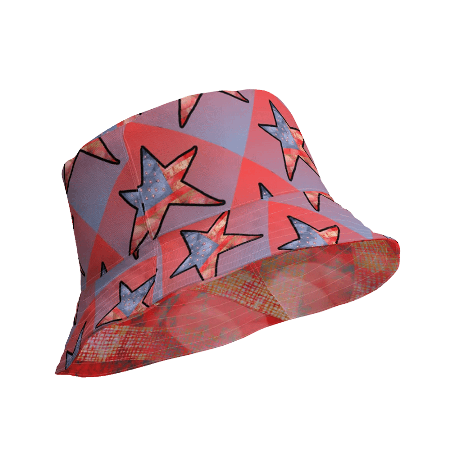American Flag and Stars Bucket Hat product image (10)