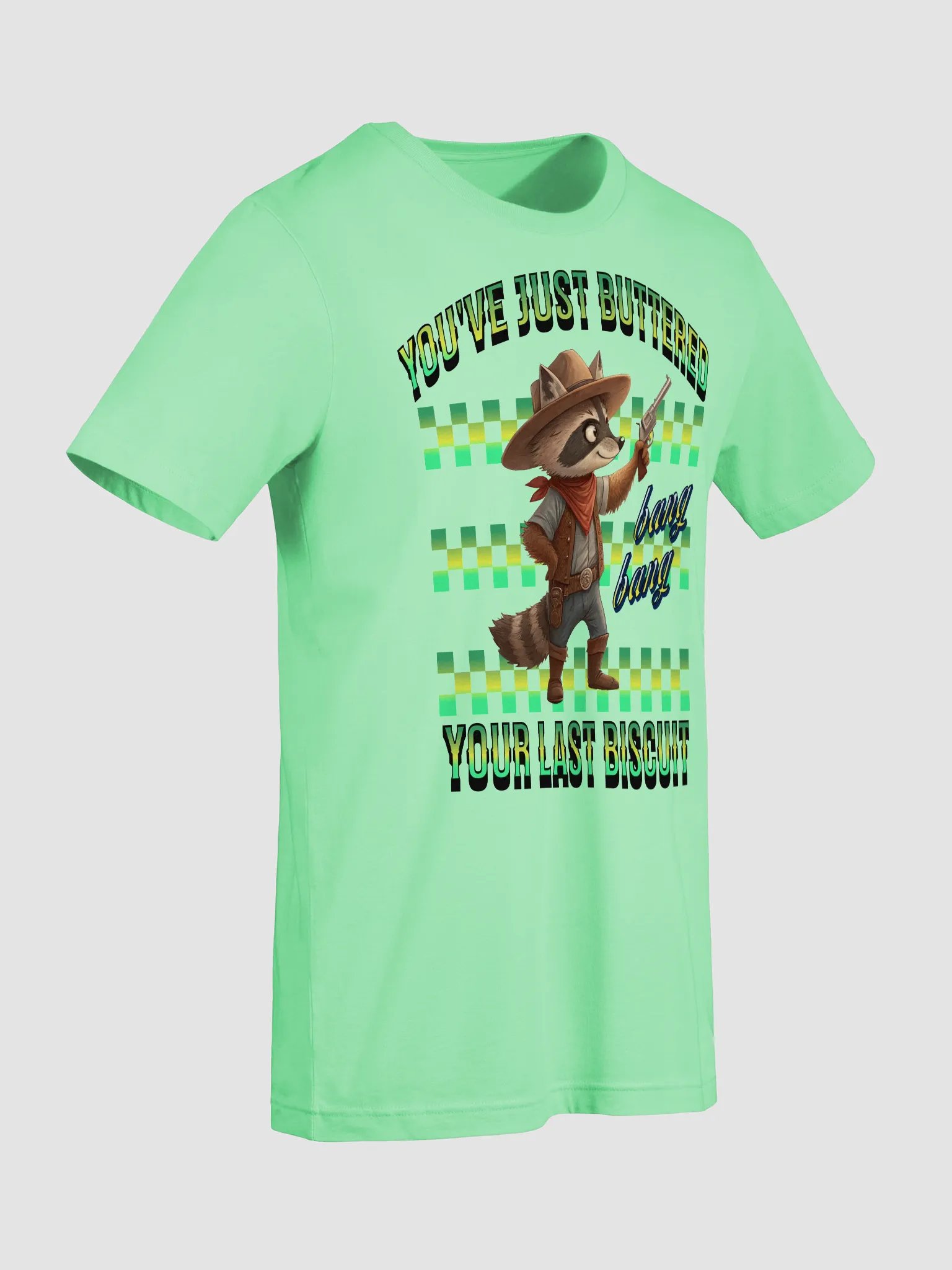 Youve Just Buttered Your Last Biscuit Raccoon Cowboy T-Shirt product image (3)
