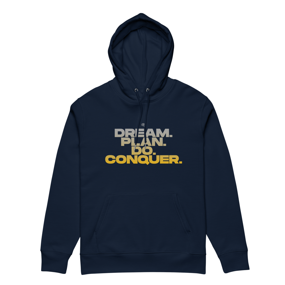 DREAM PLAN DO CONQUER UNISEX ORGANIC HOODIE product image (12)