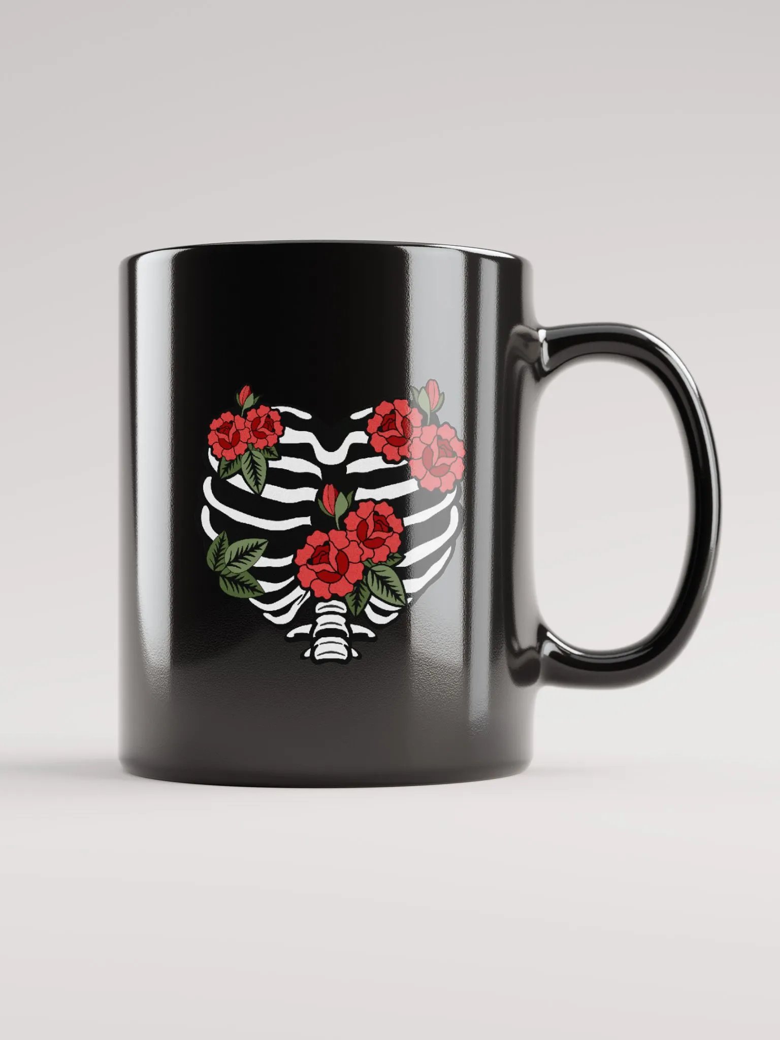 One with the Earth Black Glossy Mug product image (2)