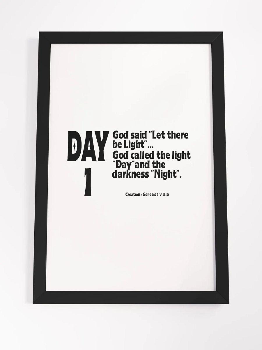 CREATION: DAY 1……Christian, Jesus, faith, God, Bible, Christianity, Jesus Christ, religion, Bible Verse, Love product image (19)