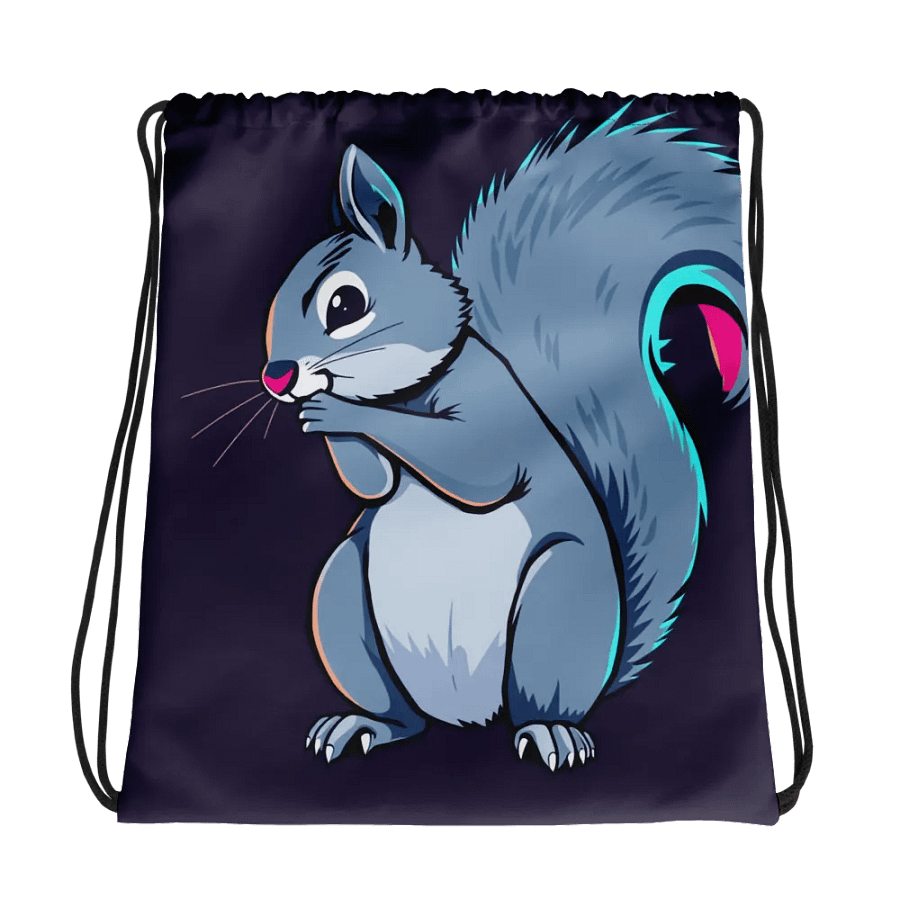 Whimsical Squirrel All-Over Drawstring Bag product image (1)