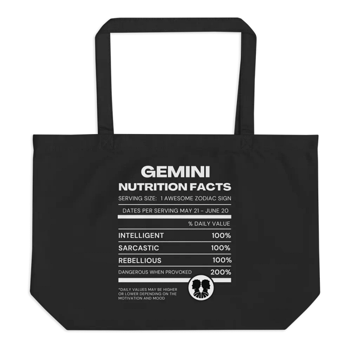 Gemini Nutrition Facts Tote product image (3)